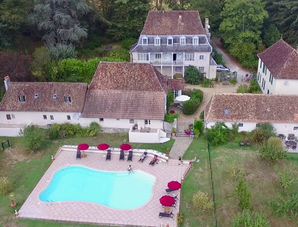 Aerial view of our holiday cottages at Domaine Lavie