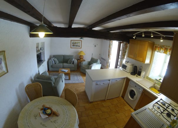 Terrace Cottage kitchen and sitting area